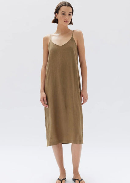 Women's Slip dress - Indigo - Delicate feminine straps and side