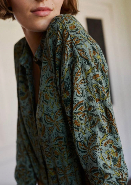 Batik Print Shirt Sage