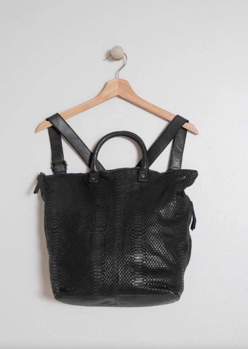 Convertible Leather Bag Black