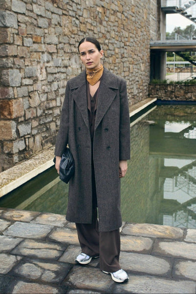 Yerse Long Wool Coat Dark Grey | ATAMIRA Online Store NZ – Atamira