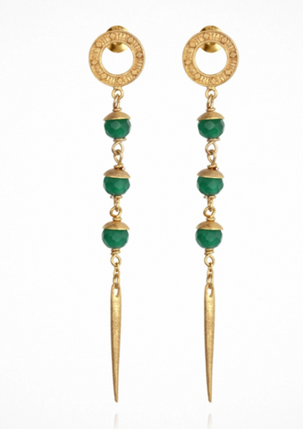 Temple Of The Sun Rhodes Necklace Aventurine Gold