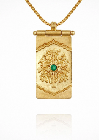 Temple Of The Sun Sura Necklace Sapphire Gold