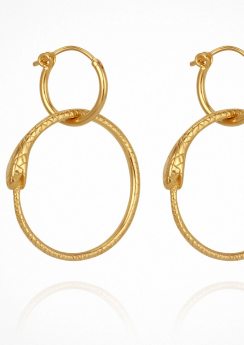 Serpent Earrings Gold