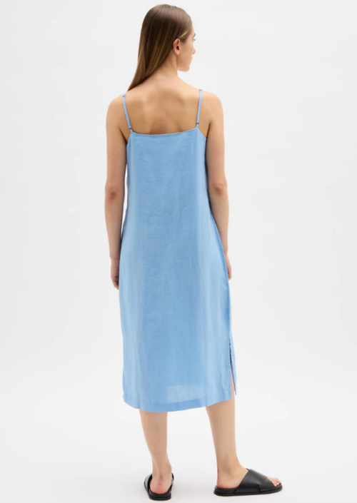 Linen Slip Dress Cornflower Blue