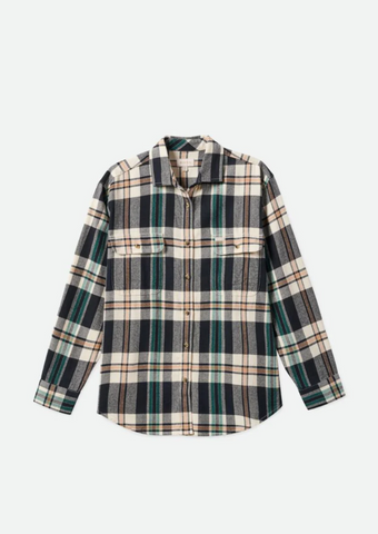 Bowery L/S Flannel Black Light Grey Charcoal