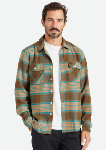 Bowery Stretch L/S Flannel Black Charcoal