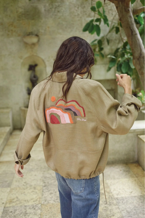 Ginah Ramie Jacket Petrified Oak