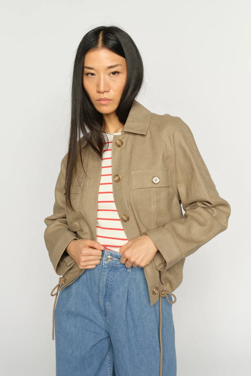 Ginah Ramie Jacket Petrified Oak