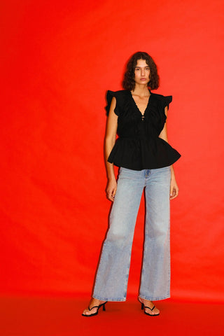 Yerse Halter Neck Top Dark Red