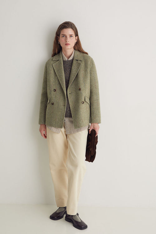 Yerse Coat Short Herring Bone