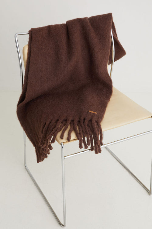 Yerse Scarf Fringes Chocolate