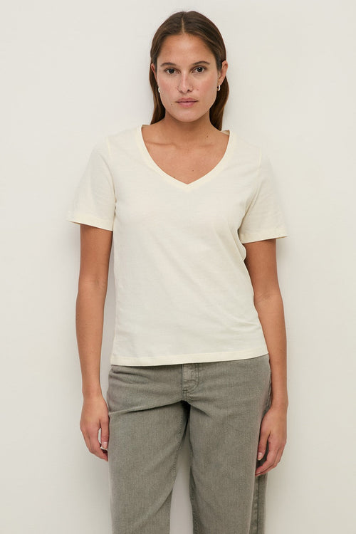 V-neck Tshirt Ecru