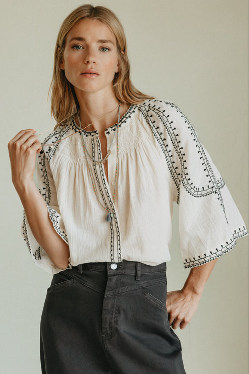 Bell Sleeve Shirt Natural