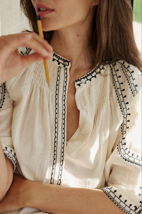 Bell Sleeve Shirt Natural