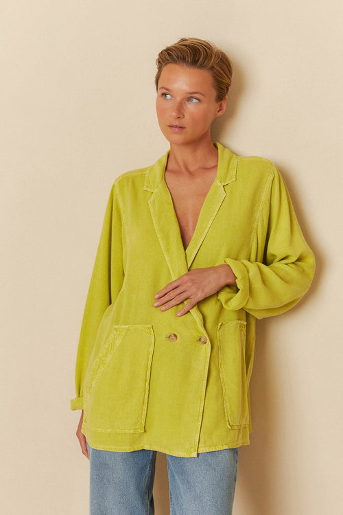 Vintage Textured Blazer Pistachio