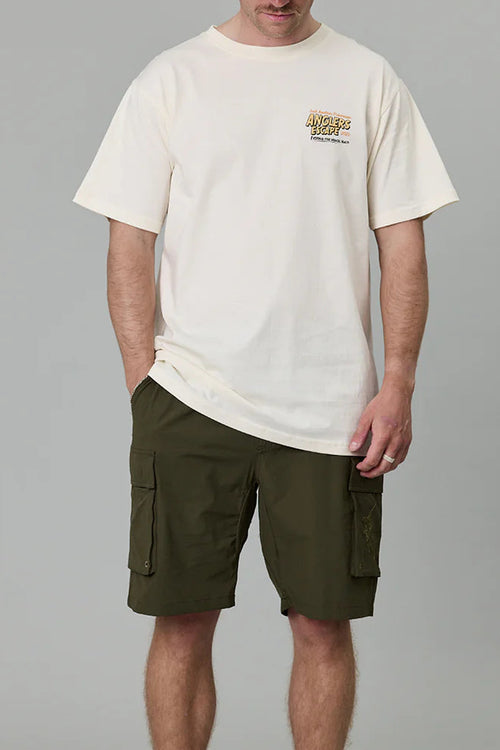 Anglers Escape Tee Antique White