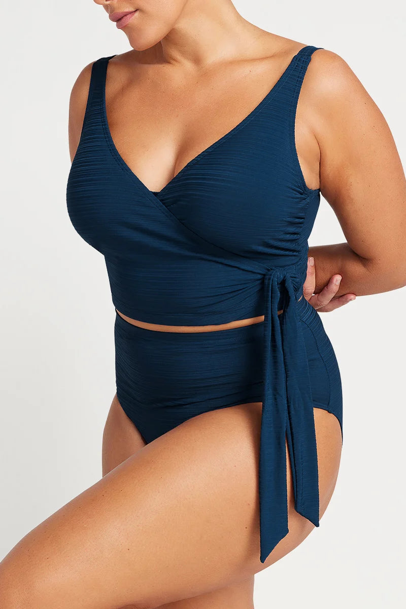 Aria  Renoir High Waist Swim Pant Navy