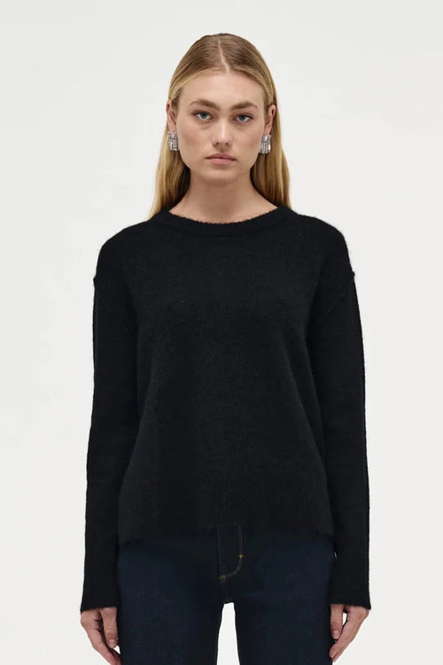 Alpaca Blend Crew Black