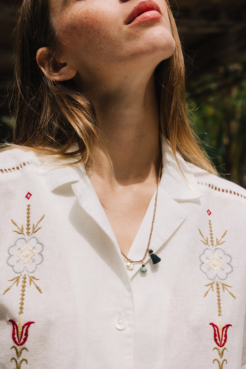 Guayabera Style Shirt Natural