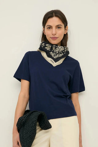 Blossom Silk Scarf Red