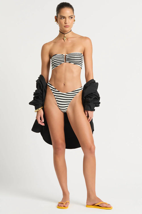 Blake Bandeau Black Dot Stripe