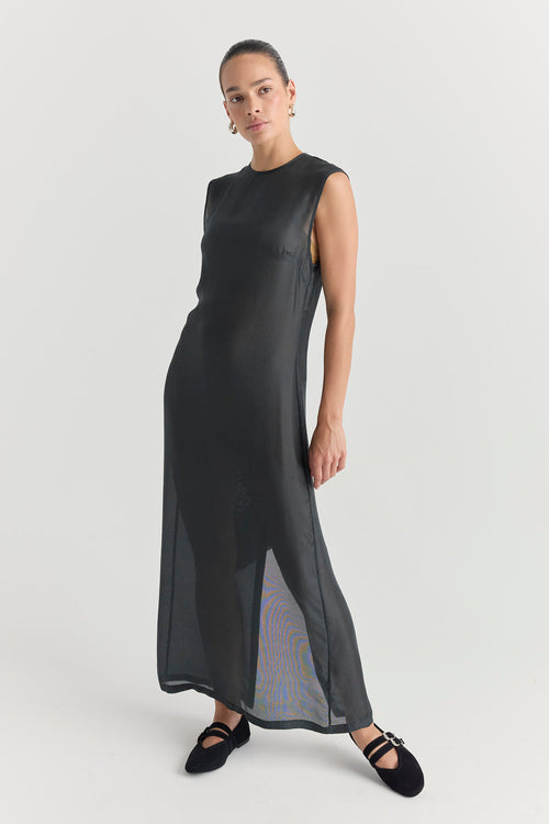 Double Buckle Ballet Black Suede