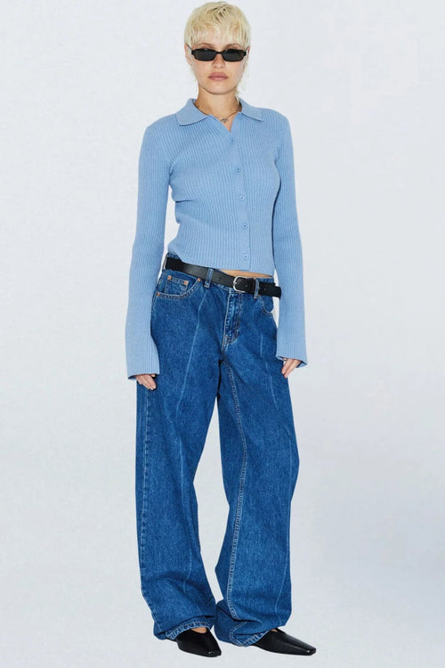 Dr Denim Hill Low Relaxed Haze Mid Retro Crease