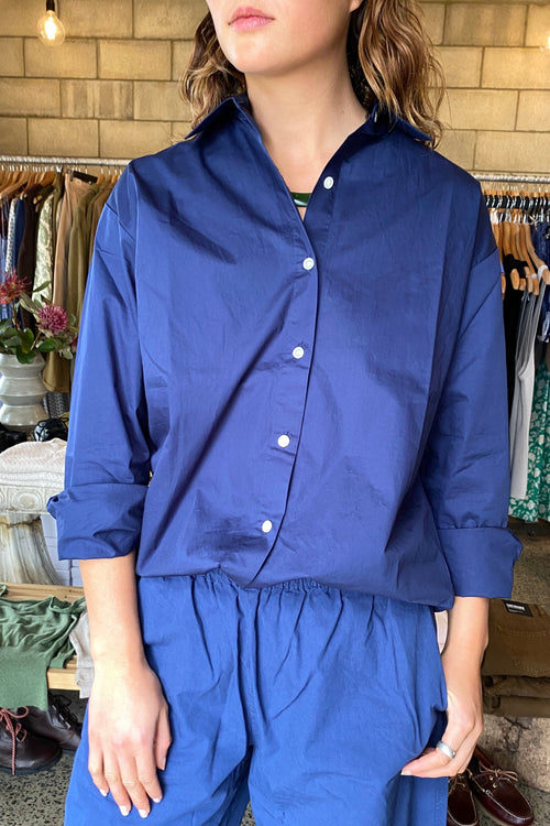 Micha Poplin L/S Shirt Imperial Blue