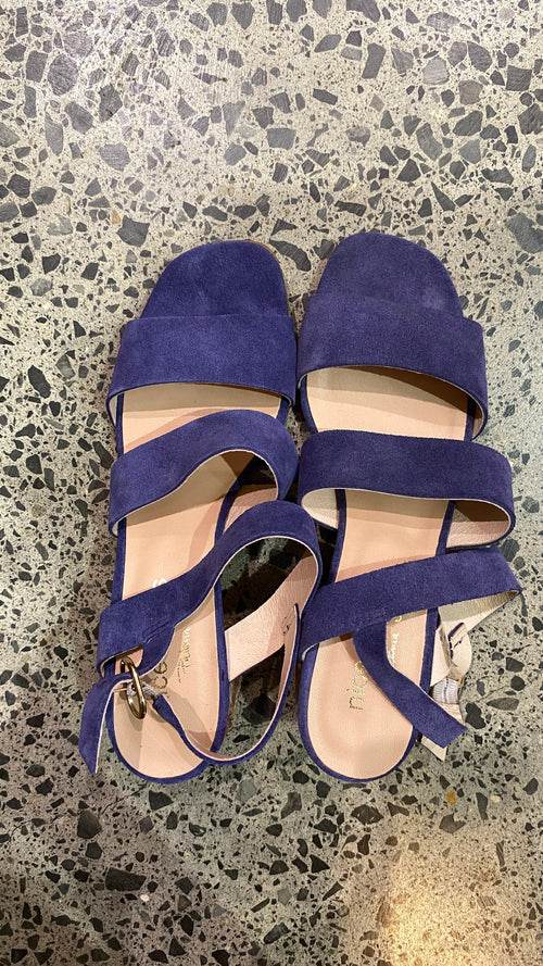 Nice Things Jute Heel Sandal Blue