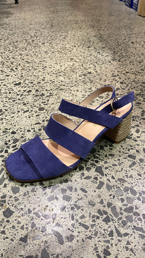 Nice Things Jute Heel Sandal Blue