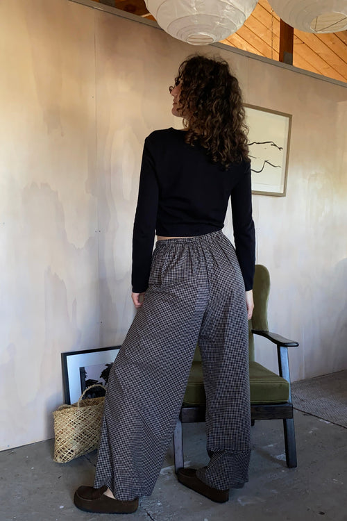 Harriet Check Pant Brown/Black