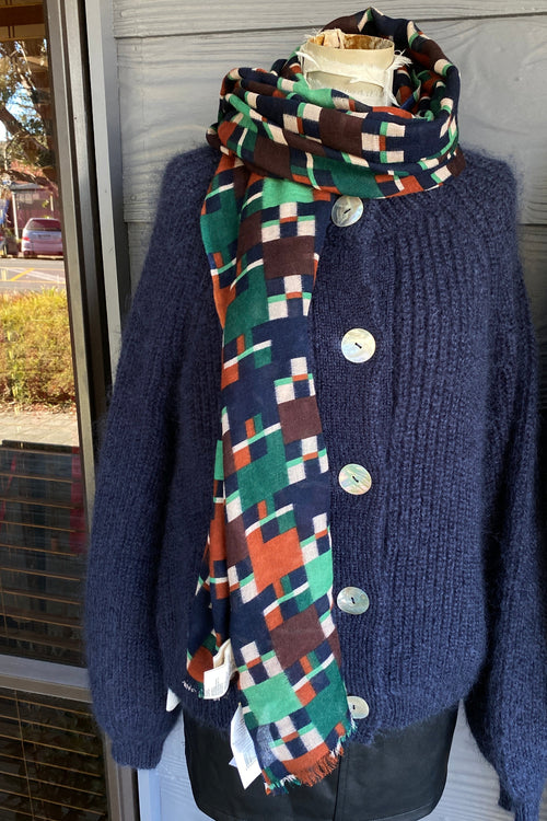 Paloma Patch Print Foulard Green