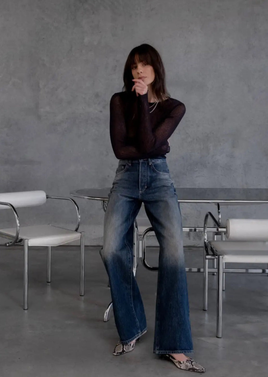 Coco Relaxed Omen Dark Vintage Indigo - Main Image