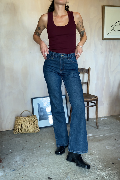 Alicia Stretch Bootcut Jean Teal Blue