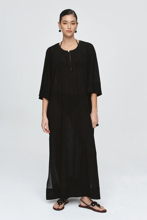 Kaftan Black Crinkle