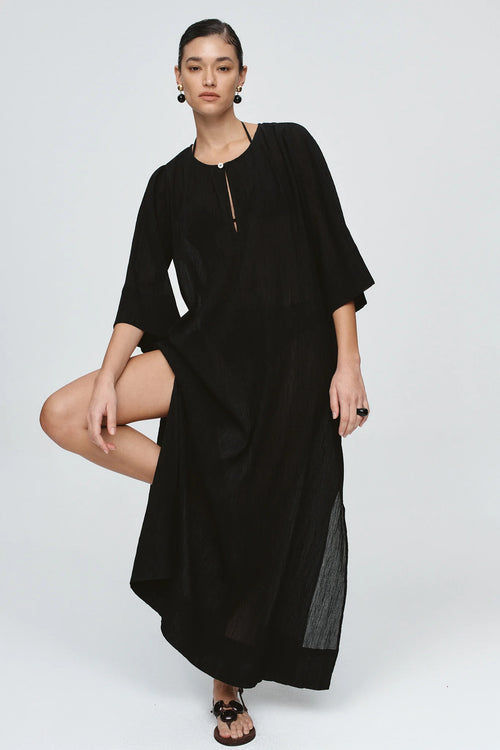 Kaftan Black Crinkle