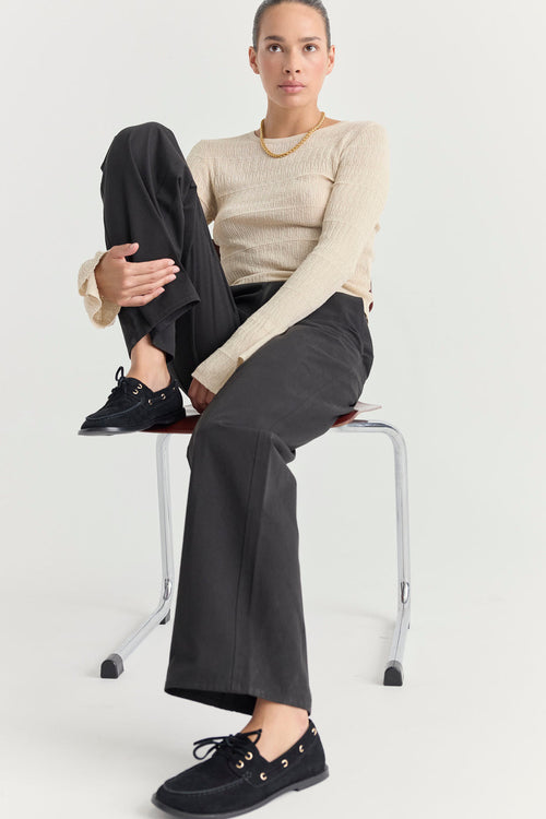 Marlo Boat Shoe Black Suede