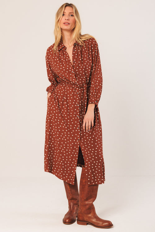 Oversize Shirt Dress Terracotta