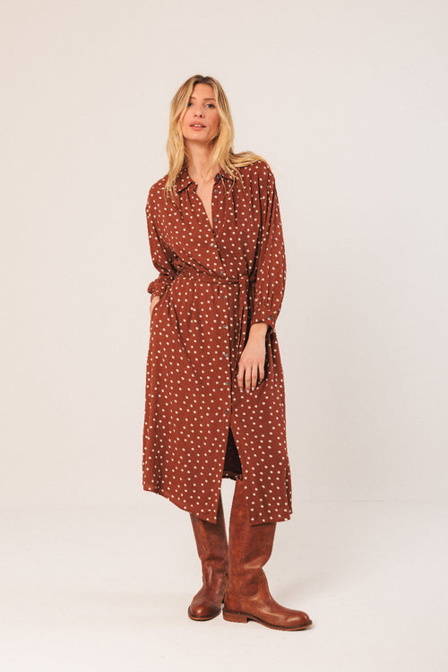 Oversize Shirt Dress Terracotta