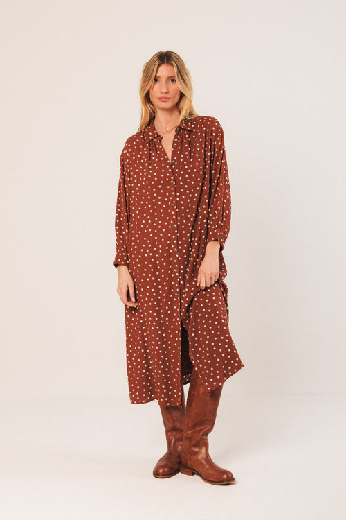 Oversize Shirt Dress Terracotta