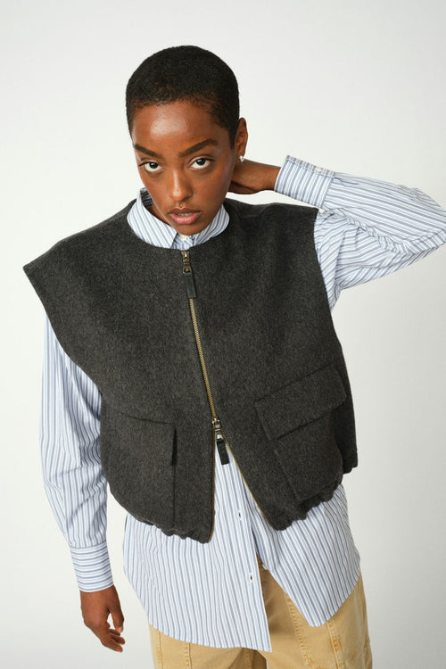 Elise Loisa Wool Vest Phantom
