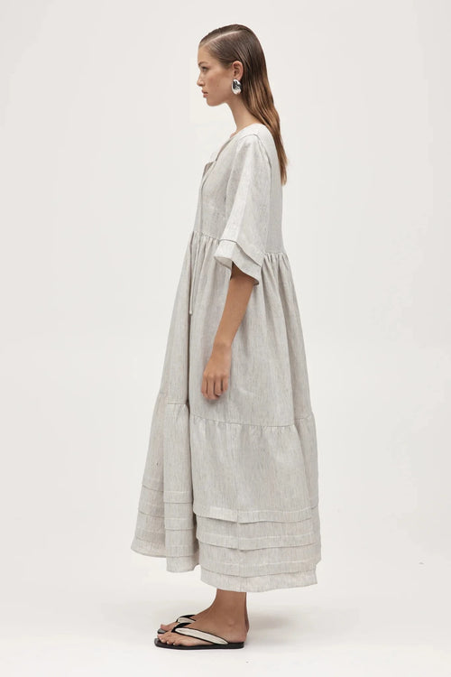 Nellie Dress Twill Stripe