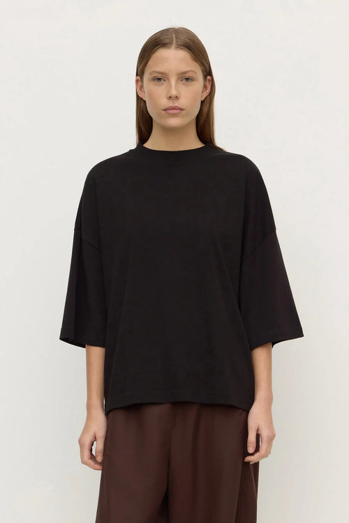 Max Cotton Oversized Tee Black