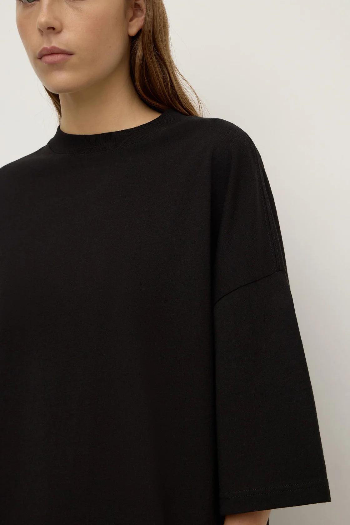Max Cotton Oversized Tee Black