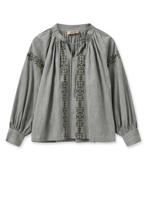 Mos Mosh Tessa Embroidery Shirt Burnt Olive