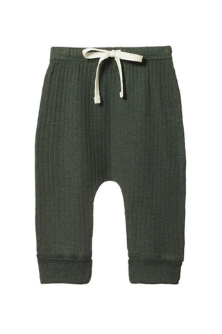 Organic Wool Rib Socks Thyme