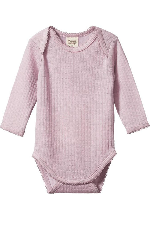 Merino Pointelle L/S Bodysuit Lilac