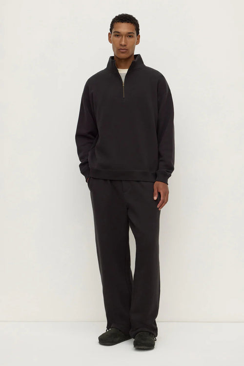 Newport Fleece Trackpant Washed Black
