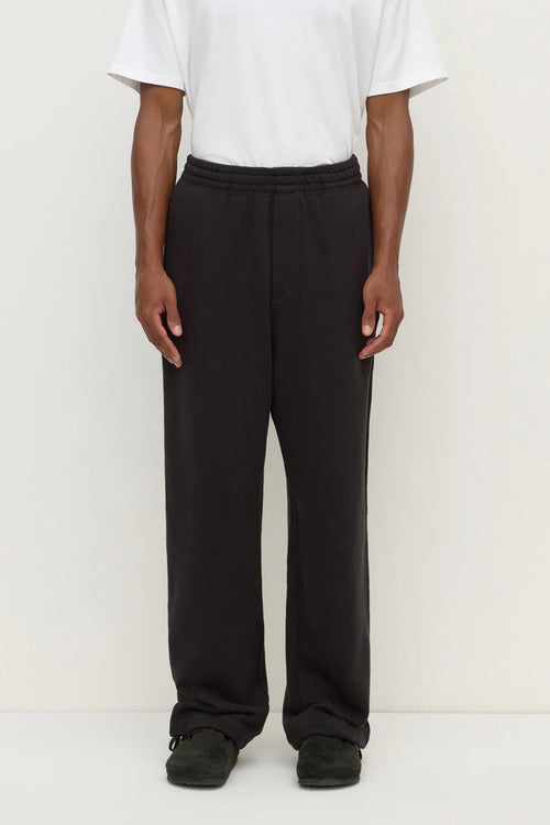 Newport Fleece Trackpant Washed Black