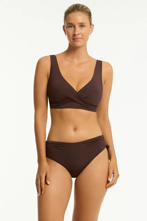 Sea Level Essentials Edit Mid Drawstring Pant Cocoa